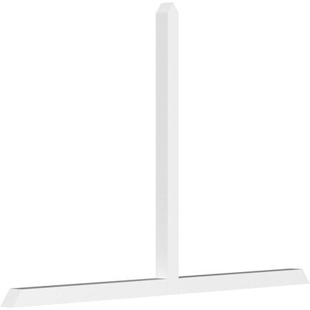 Ekena Millwork Portland Architectural Grade PVC Gable Bracket, 108"W x 72"H x 4"D x 4"F, 16/12 Pitch GBP108X72X0404POR00